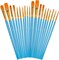 Acrylic Paint Brushes Set, Easter Basket Stuffers, 20Pcs Round Pointed Tip Artist Paintbrushes for Acrylic Oil Watercolor Canvases Rock Body Face Nail Miniature Detailing Drawing Art Supplies